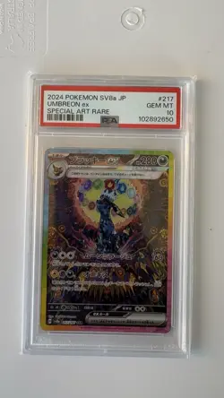 Pokemon 2024 SV8a JP Umbreon ex Special Art Rare #217/187 PSA 10 - Image 1