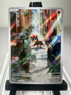 Pokemon TCG Litleo 139/132 Holo Illustration Rare Mega Evolution NM - Image 1