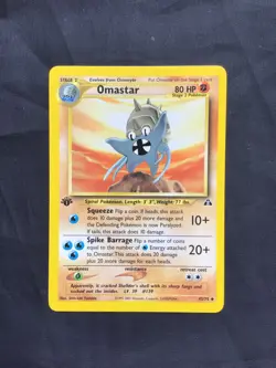 Pokemon Cards: Neo Discovery 1st Edition Uncommon: Omastar 43/75 - Image 1