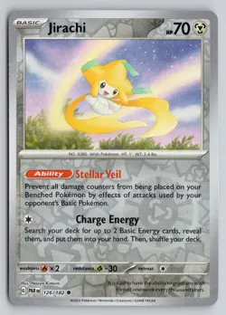 JIRACHI 126/182 COMMON PARADOX RIFT POKEMON REVERSE HOLO NM - Image 1