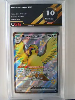 Carte pokemon Francais Roucarnage ex (PAF 221) Destinees de Pal CGG 10 26490038 - Image 1