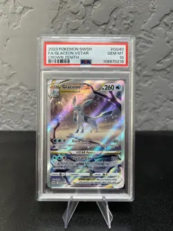 Pokemon Glaceon Vstar Full Art Alternativ EN GG40 Crown Zenith PSA 10 GemMT - Image 1