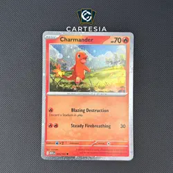 Charmander 151 MEW 004/165 Pokemon TCG English Near Mint Cosmo Holo Promo Common - Image 1