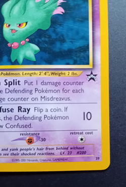 Pokemon Cards: Wizards Black Star Promo: Misdreavus 39 - Image 5