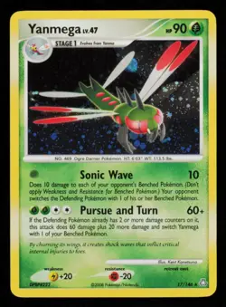 Pokemon Card Yanmega LV.47 17/146 Legends Awakened Rare Holo Foil LP 2008 - Image 1