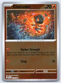 Charcadet 019/094 Common Phantasmal Flames Pokemon Reverse Holo 2025 NM - Image 1