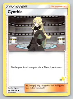 Pokemon Cynthia - (#59 Pikachu Stamped) Battle Academy BTA 119/156 NM - Image 1
