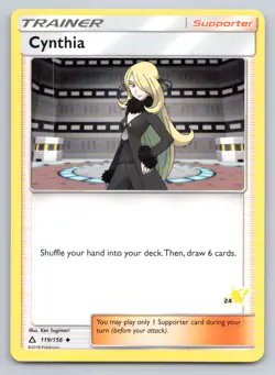 Pokemon Cynthia - (#24 Pikachu Stamped) Battle Academy BTA 119/156 NM - Image 1