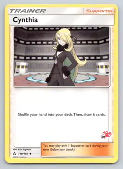 Pokemon Cynthia (#59 Charizard Stamped) Battle Academy BTA P 119/156 NM - Image 1