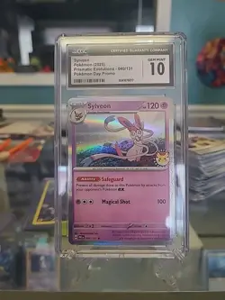 CGC 10! 2025 Pokemon Day Stamped Sylveon 040/131 Holo Foil Exclusive Promo Card - Image 1