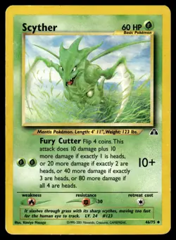 SCYTHER - 46/75 Uncommon Neo Discovery Pokemon Unlimited MP - Image 1