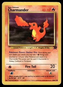 CHARMANDER - 50/82 Common Team Rocket Pokemon Unlimited MP - Image 1