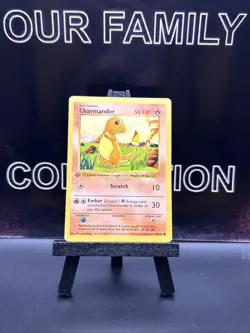 CHARMANDER Pokemon Card - WOTC 1st Edition Base Set Shadowless 46/102 Regular MP - Image 1