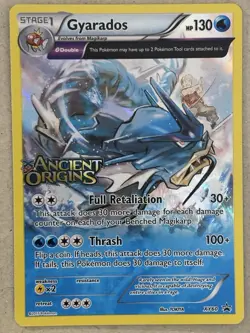 LIGHTLY PLAYED Pokemon Gyarados Ancient Origins Prerelease Black Star Promo - Image 1