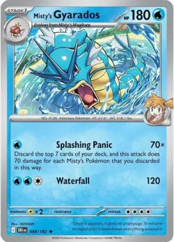 Misty's Gyarados - 049/182 - Holo Rare - Reverse Holo - Near Mint - Image 1
