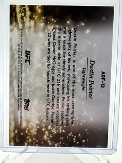 2024 Topps Gold Label UFC Dustin Poirier Art of Fighting SSP Case Hit #AOF-13 - Image 2