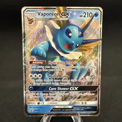 Pokemon TCG Vaporeon GX SM Black Star Promo Card SM172 Holo - NM - Image 1