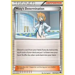 Misty's Determination Reverse Holo + Non Holo x2 104/122 BREAKpoint Card NM - Image 2
