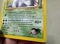 Pokemon Card Giovanni's Nidoking 7/132 Gym Challenge Holo - Image 4