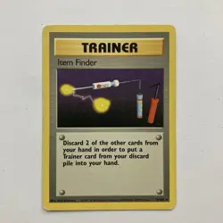 Item Finder 74/102 Rare Base Set Unlimited WOTC Pokemon TCG - Damaged Card Back - Image 1