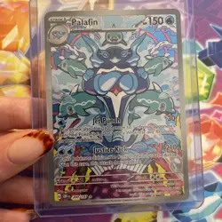 Pokemon TCG Palafin Sv03: Obsidian Flames Holo Illustration Rare Card 200/197 - Image 1
