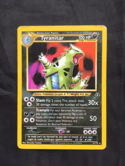 Pokemon Cards: Neo Discovery Rare: Tyranitar 31/75 - Image 1
