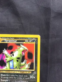 Pokemon Cards: Neo Discovery Rare: Tyranitar 31/75 - Image 3