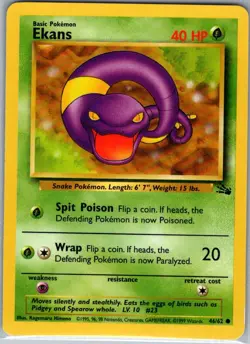 Ekans 46/62 Non Holo Fossil - Pokemon Card - NM - Image 1