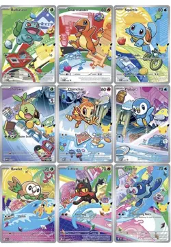Pokemon 2026 First Partner Illustration Collection Series 1 Promo Set (9 Cards) - Image 1