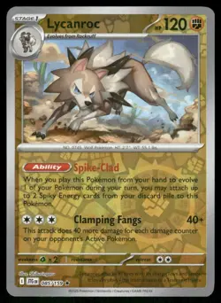 Lycanroc 085/159 Reverse Holo Journey Together Pokemon TCG trading card - Image 1