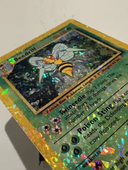 Beedrill 17/102 Base Set Vending Sticker Holo Prism Pokemon Card - Image 3