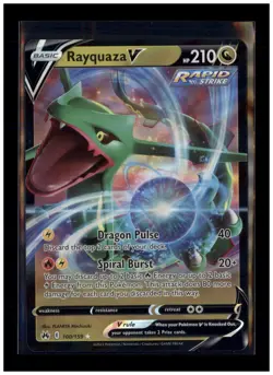 Pokemon Card TCG - RAYQUAZA V - 100/159 - Ultra Rare - Crown Zenith - Image 1