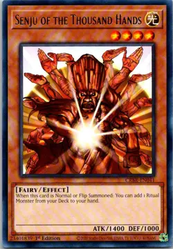 Senju of the Thousand Hands CRBR-EN041 Yu-Gi-Oh Rare 1st Edition NM - Image 1