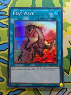 Heat Wave RA03-EN058 Super Rare 1st Edition YuGiOh TCG Card - Image 1