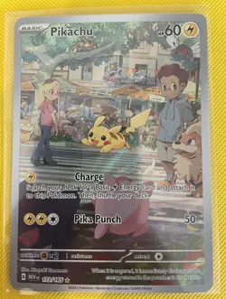 Pokemon TCG Pikachu 173/165 Illustration Rare Holo SV 151 ENG - Image 1