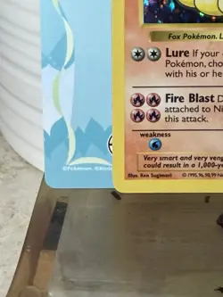Wizards of the Coast Base Set Shadowless 1999 Ninetales 12/102 Holo Rare 80 HP - Image 3