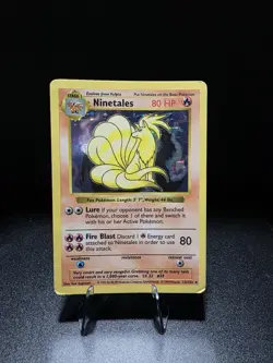 Pokemon TCG Ninetales Base Set 12/102 Holo Shadowless Holo Rare - Image 1