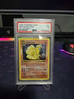 Pokemon TCG Ninetales Base Set Holo 1st Edition Shadowless Rare - Image 1
