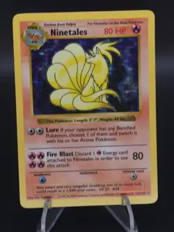 Vintage Ninetales Base Set Shadowless 12/102 Holo Rare 80 HP 1999 English - Image 1