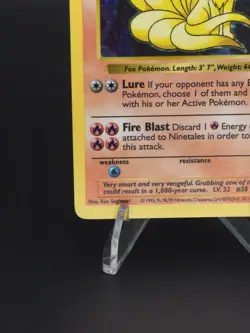 Vintage Ninetales Base Set Shadowless 12/102 Holo Rare 80 HP 1999 English - Image 2