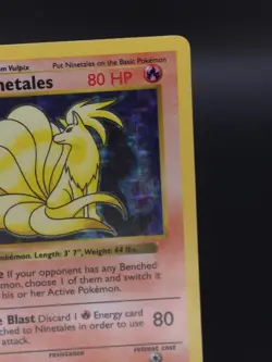 Vintage Ninetales Base Set Shadowless 12/102 Holo Rare 80 HP 1999 English - Image 4