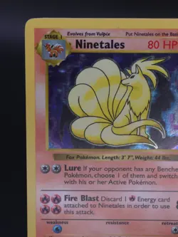 Vintage Ninetales Base Set Shadowless 12/102 Holo Rare 80 HP 1999 English - Image 5