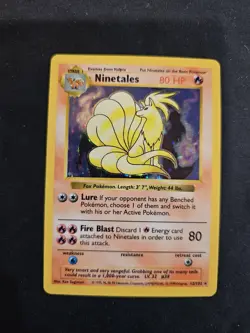 Shadowless Ninetales 012/102 Base Set Holo Vintage MP - Image 4
