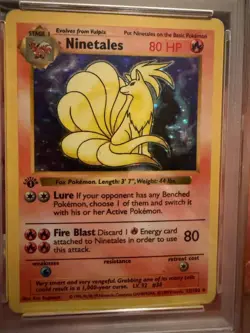Ninetales 12/102 Base Set (Shadowless) Holo 1st edition PSA graded 4 Excellent - Image 2