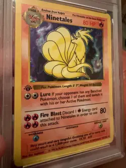 Ninetales 12/102 Base Set (Shadowless) Holo 1st edition PSA graded 4 Excellent - Image 3