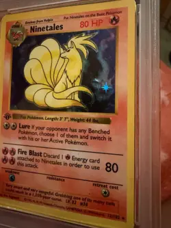 Ninetales 12/102 Base Set (Shadowless) Holo 1st edition PSA graded 4 Excellent - Image 4