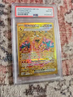 2023 Pokemon OBF En-Obsidian Flames Hyper Rare #228 Charizard EX Psa 8 - Image 1