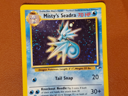 Misty’s Seadra 9/132 Gym Heroes Holo Rare VTG WOTC LP Swirl Pokemon TCG - Image 2