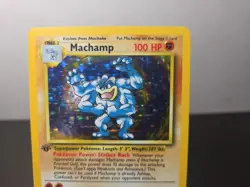 Machamp 8/102 Base First Edition Rare Holo Pokemon Card WOTC 1999 LP - Image 4