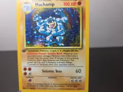 Machamp 8/102 Base First Edition Rare Holo Pokemon Card WOTC 1999 LP - Image 5